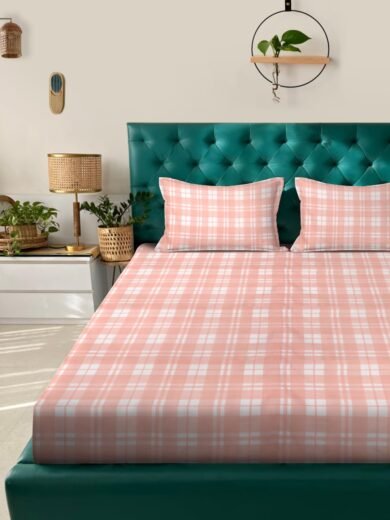 ACKROSS bedsheet, Fusion Collection, Ultra-Soft Microfiber Bedsheet – Durable, Wrinkle & Stain Resistant, 229x274 cm (White) - Image 3