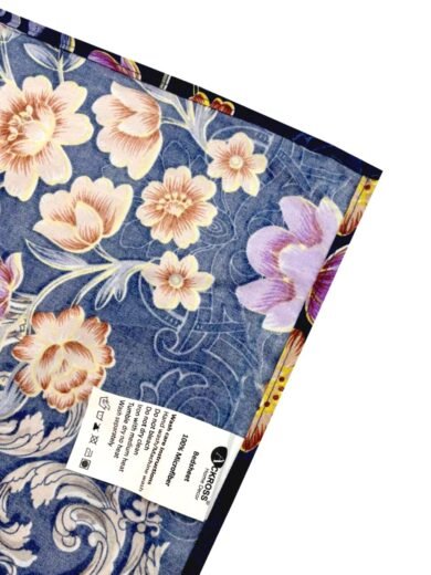 ACKROSS Queen bedsheet, Blossom Royale Collection, Super Soft Microfiber with Premium Fabric, 225 cm x 254 cm (Blue) - Image 5