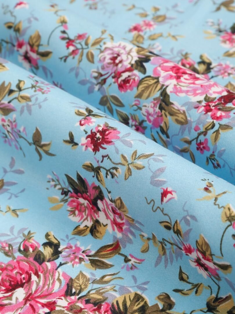 ACKROSS Queen bedsheet, Blossom Royale Collection, Super Soft Microfiber with Premium Fabric, 225 cm x 254 cm (Sky Blue) - Image 5
