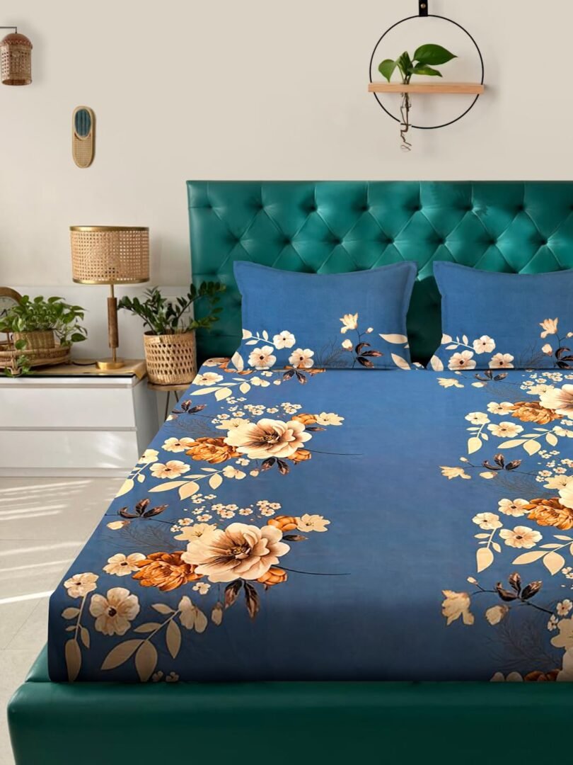Ackross Queen bedsheet, Regal Collections, Super Soft Microfiber Bedsheet with Premium Fabric, 225 cm X 254 cm (White) - Image 3