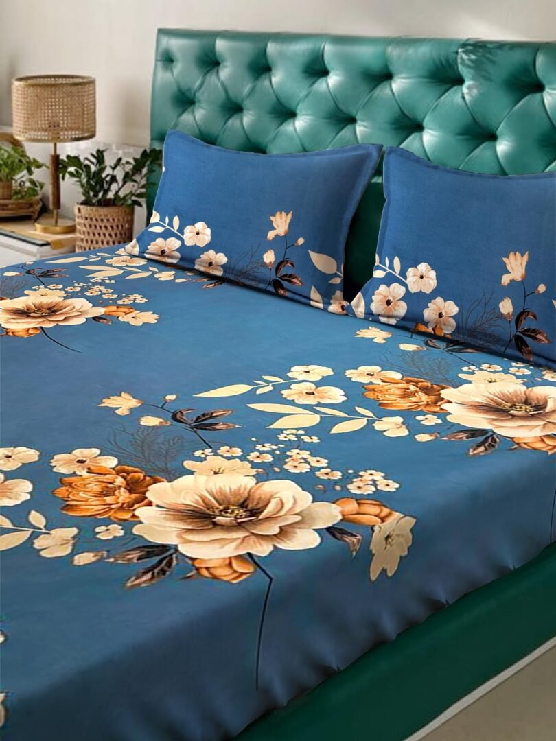 Ackross Queen bedsheet, Regal Collections, Super Soft Microfiber Bedsheet with Premium Fabric, 225 cm X 254 cm (White)