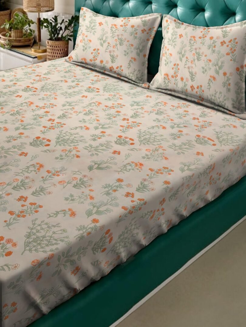 ACKROSS bedsheet, Fusion Collection, Ultra-Soft Microfiber Bedsheet – Durable, Wrinkle & Stain Resistant, 229x274 cm (Green) - Image 3
