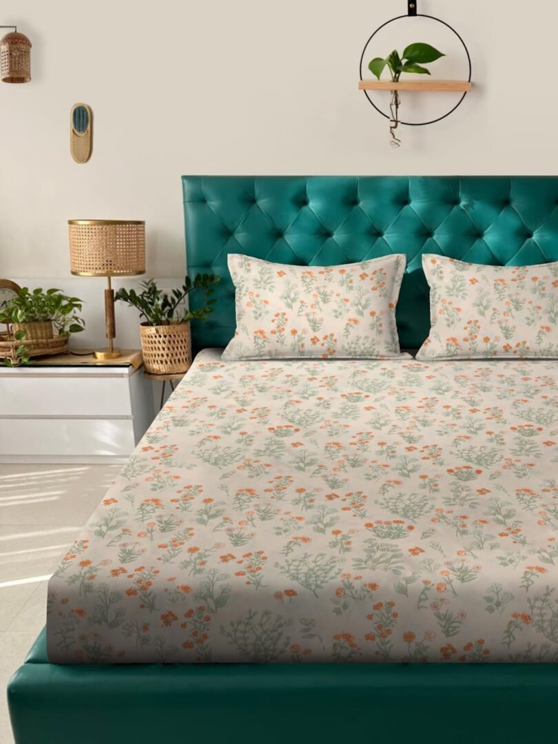 ACKROSS bedsheet, Fusion Collection, Ultra-Soft Microfiber Bedsheet – Durable, Wrinkle & Stain Resistant, 229x274 cm (Green) - Image 2