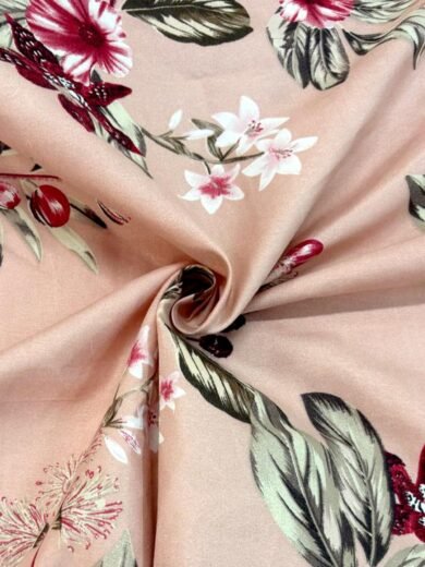 ACKROSS Queen bedsheet, Blossom Royale Collection, Super Soft Microfiber with Premium Fabric, 225 cm x 254 cm (Peach) - Image 4
