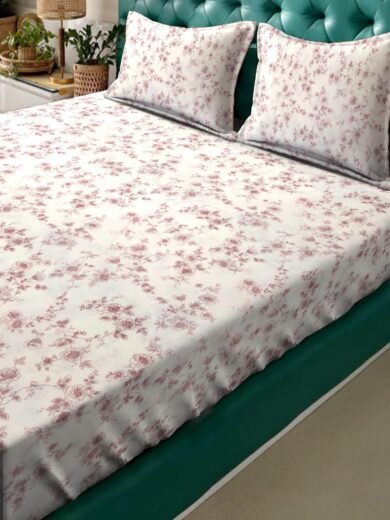 ACKROSS bedsheet, Fusion Collection, Ultra-Soft Microfiber Bedsheet – Durable, Wrinkle & Stain Resistant, 229x274 cm (Maroon) - Image 3