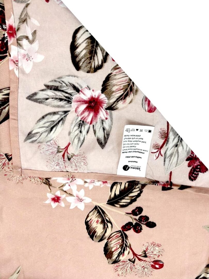 ACKROSS Queen bedsheet, Blossom Royale Collection, Super Soft Microfiber with Premium Fabric, 225 cm x 254 cm (Peach) - Image 6