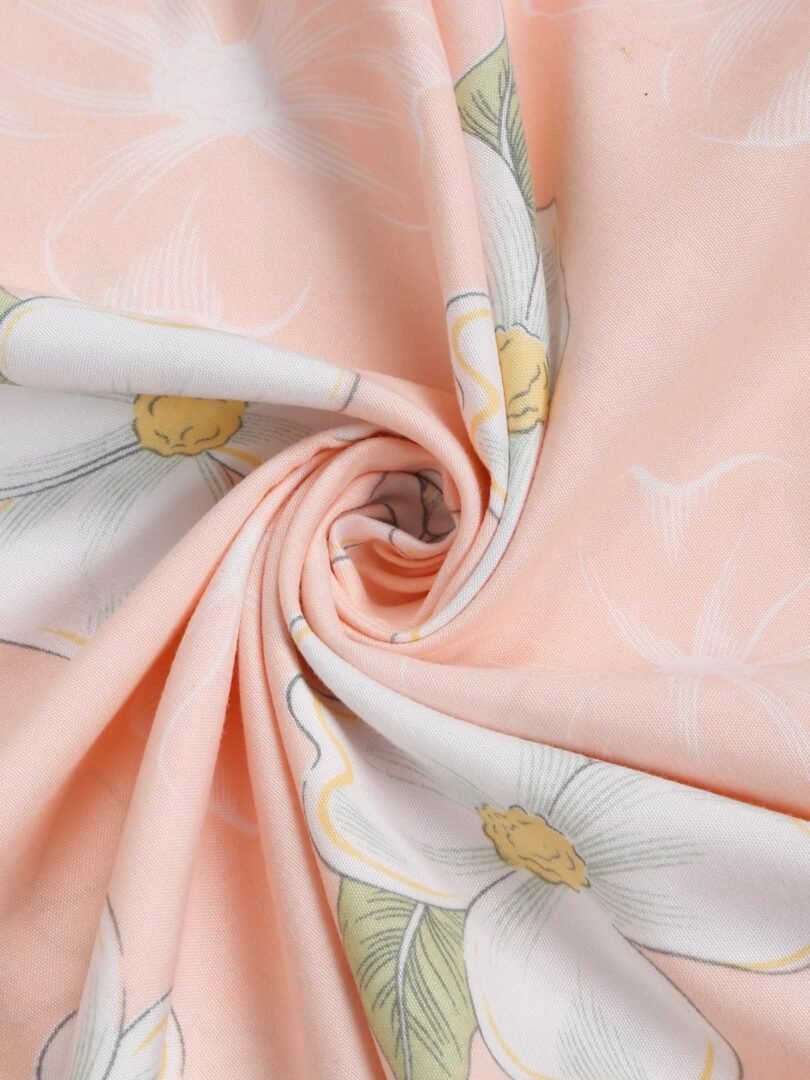 ACKROSS bedsheet, Fusion Collection, Ultra-Soft Microfiber Bedsheet – Durable, Wrinkle & Stain Resistant, 229x274 cm (Peach) - Image 4