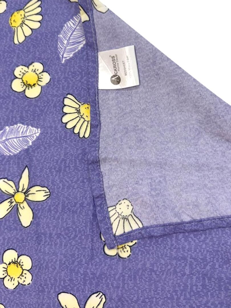 Ackross Queen bedsheet, Regal Collections, Super Soft Microfiber Bedsheet with Premium Fabric, 225 cm X 254 cm (Blue) - Image 5