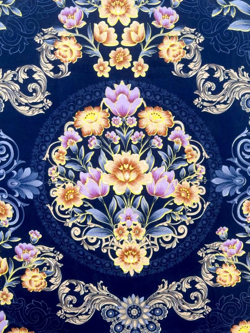 ACKROSS Queen bedsheet, Blossom Royale Collection, Super Soft Microfiber with Premium Fabric, 225 cm x 254 cm (Blue) - Image 4