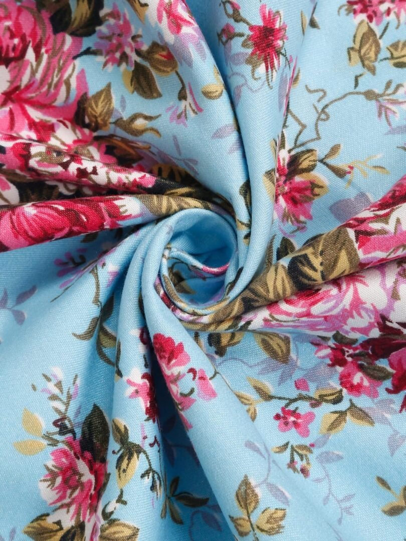 ACKROSS Queen bedsheet, Blossom Royale Collection, Super Soft Microfiber with Premium Fabric, 225 cm x 254 cm (Sky Blue) - Image 4